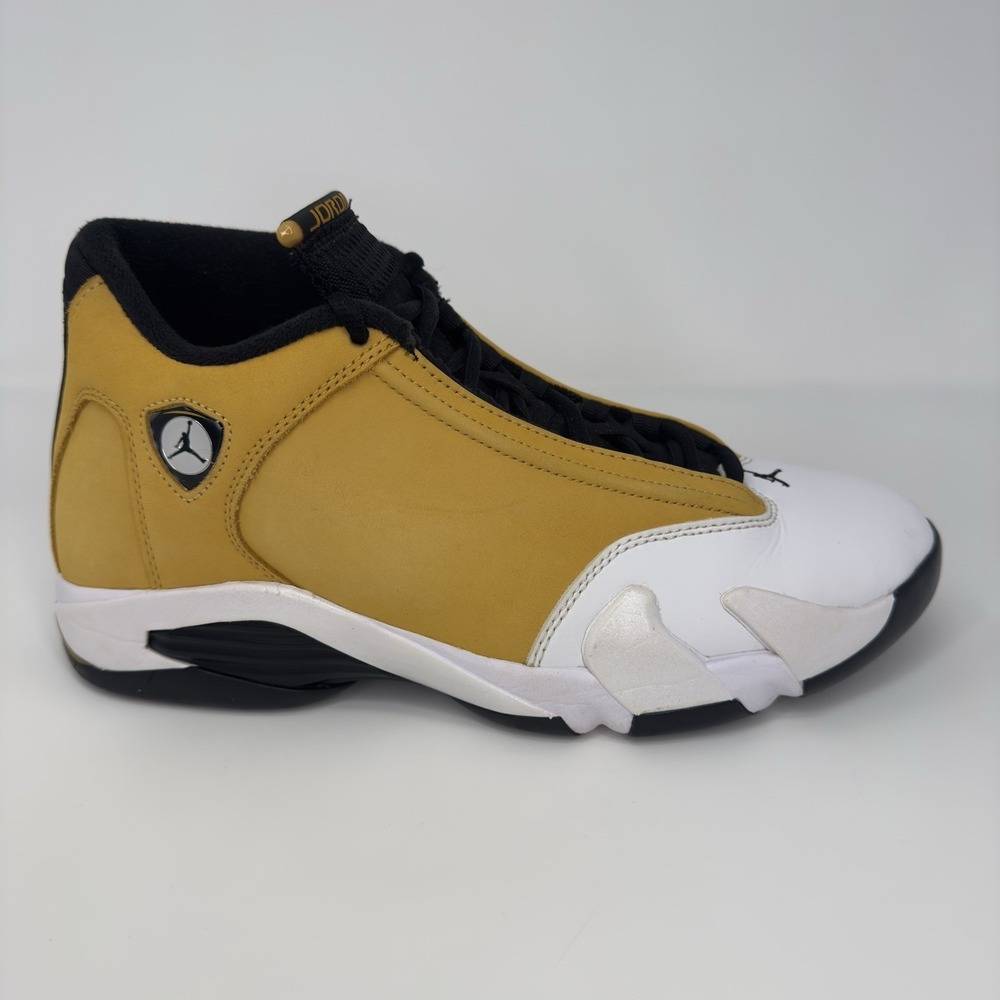 Nike Air Jordan 14 Retro Ginger 2022 Men's Size 9.5 Yellow White Black 487471701